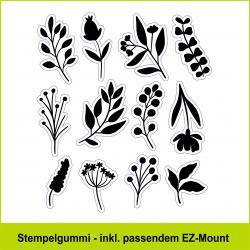 Blätter Silhouette - Stempelgummi